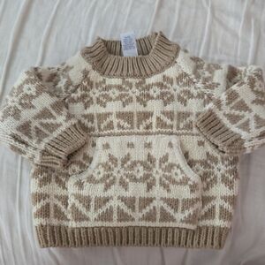 Baby GAP Beige and Cream Knit Sweater 6-12 months
